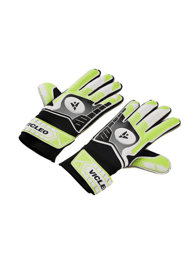 Vicleo Goalkeeper Gloves, Soccer Goalie Gloves For Adults, With Finger Protection, V321560, Fluorescent Green/black, Size 8 - Image 2