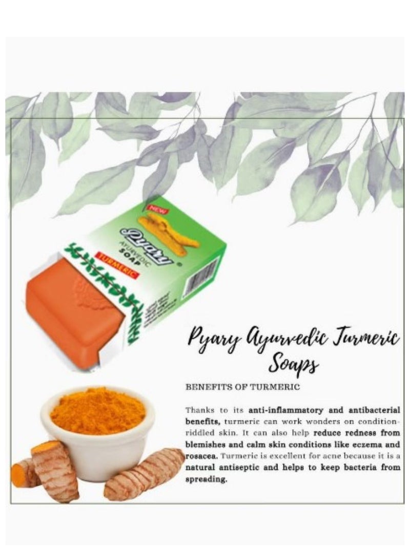 Pyary 4-Pack Ayurvedic Turmeric Soap - Image 4