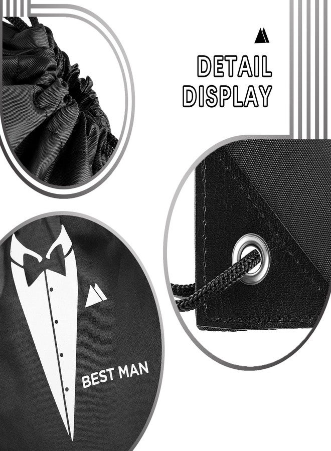 Eccliy 12 Pieces Groomsman Gift Bags for Wedding Include 1 Best Man and 11 Groomsman Proposal Bags Party Favor Bags for Groomsman Father's Birthday Anniversary Wedding Party Supplies - Image 3