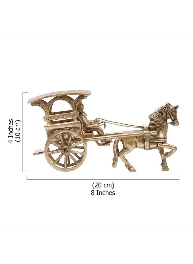 Two Moustaches Brass European Horse Carriage Showpiece, Brass Showpiece for Home Decor, Standard, Antique White, Pack of 1 - Image 5