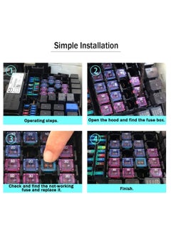 KASTWAVE 30 pc Automotive Combination Low and Tall/STD Profile Box Shaped Assortment Fuse Kit for Ford, Chevy/GM, Nissan, and Toyota Pickup Trucks, Cars, and SUVs  - Image 5