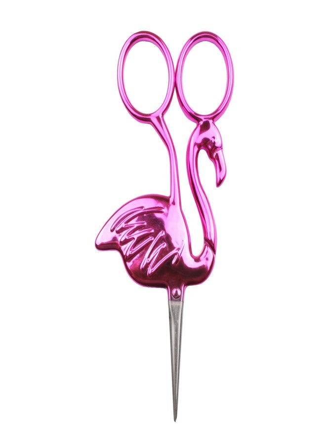 BambooMN JubileeYarn Flamingo Craft Embroidery Scissors - Pink - 1 Pair - Image 1