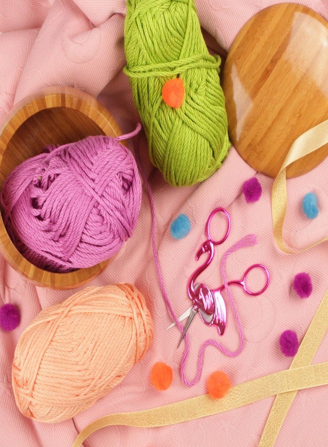 BambooMN JubileeYarn Flamingo Craft Embroidery Scissors - Pink - 1 Pair - Image 2