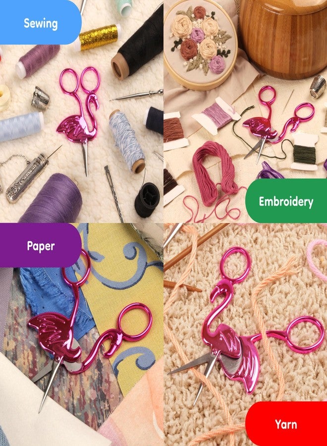 BambooMN JubileeYarn Flamingo Craft Embroidery Scissors - Pink - 1 Pair - Image 5