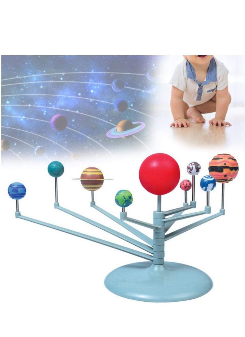KASTWAVE DIY Solar System Toy, Plastic DIY Planetary Models Intelligence Puzzle Assemble Planets Sets, Science Toy Nine Planets Celestial Body Movement Instrument for Kids Children, Family and School  - Image 4