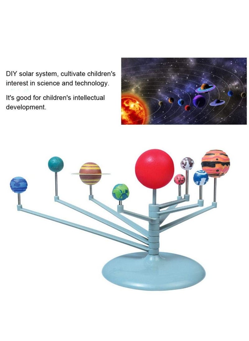 KASTWAVE DIY Solar System Toy, Plastic DIY Planetary Models Intelligence Puzzle Assemble Planets Sets, Science Toy Nine Planets Celestial Body Movement Instrument for Kids Children, Family and School  - Image 3