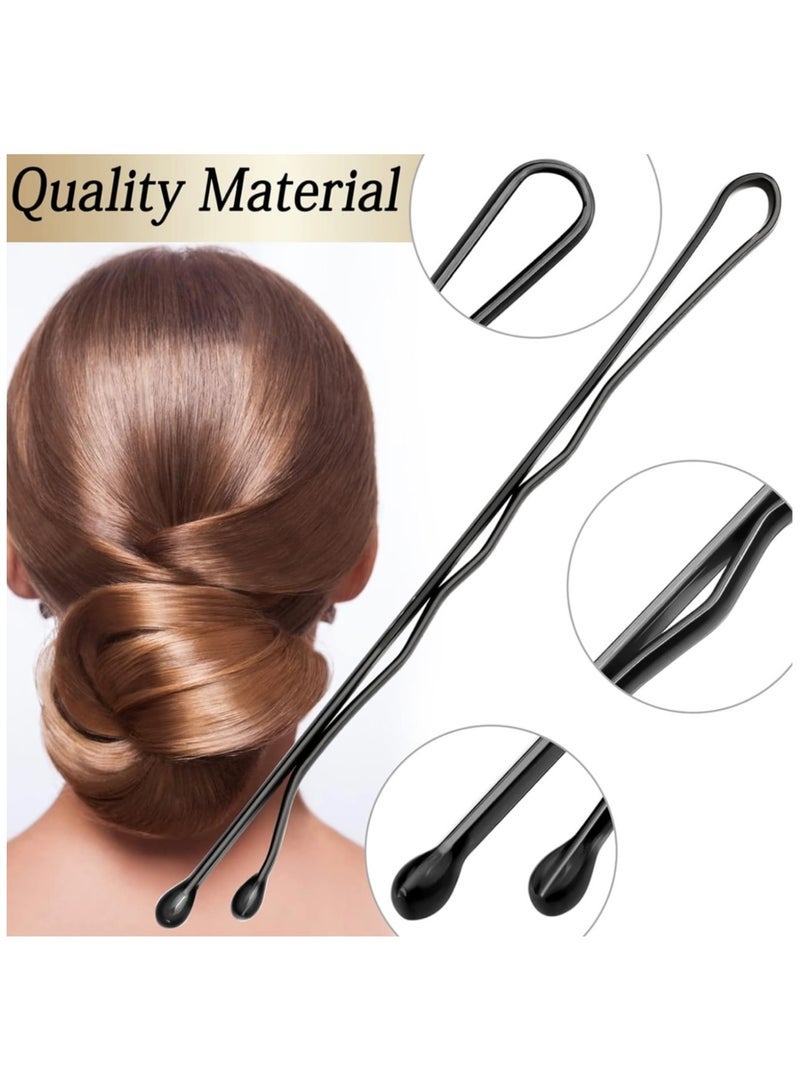 CleanWave - The Pure Effect 100pcs Premium 5.08cm Hair Pins Kit – Secure Hold Durable Bobby Pins for Salon, Hairdressing & Home with Clear Storage Box - (Black) - Image 4