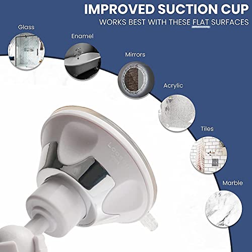 MIRRORVANA Anti Fog Mirror for Shower - Fogless, Shatterproof Shaving Mirror with 360° Swivel and Adjustable Suction Cup - 6.7" x 6.7" Round - Image 3