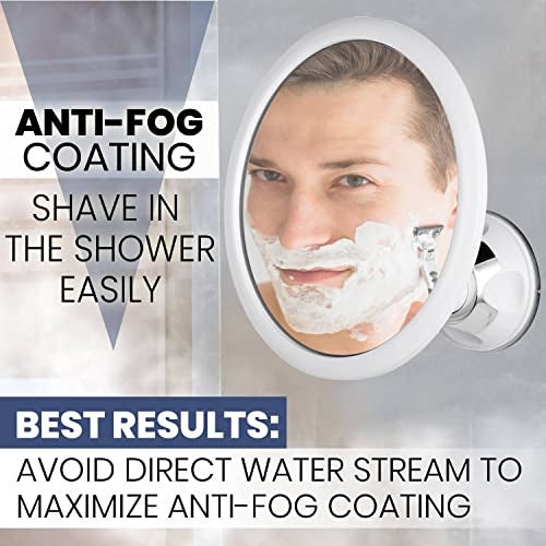 MIRRORVANA Anti Fog Mirror for Shower - Fogless, Shatterproof Shaving Mirror with 360° Swivel and Adjustable Suction Cup - 6.7" x 6.7" Round - Image 5