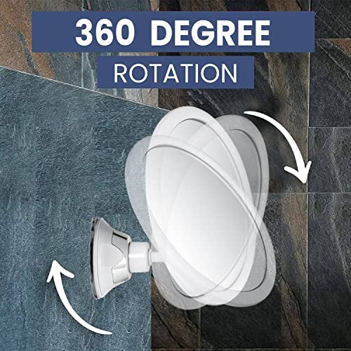 MIRRORVANA Anti Fog Mirror for Shower - Fogless, Shatterproof Shaving Mirror with 360° Swivel and Adjustable Suction Cup - 6.7" x 6.7" Round - Image 4