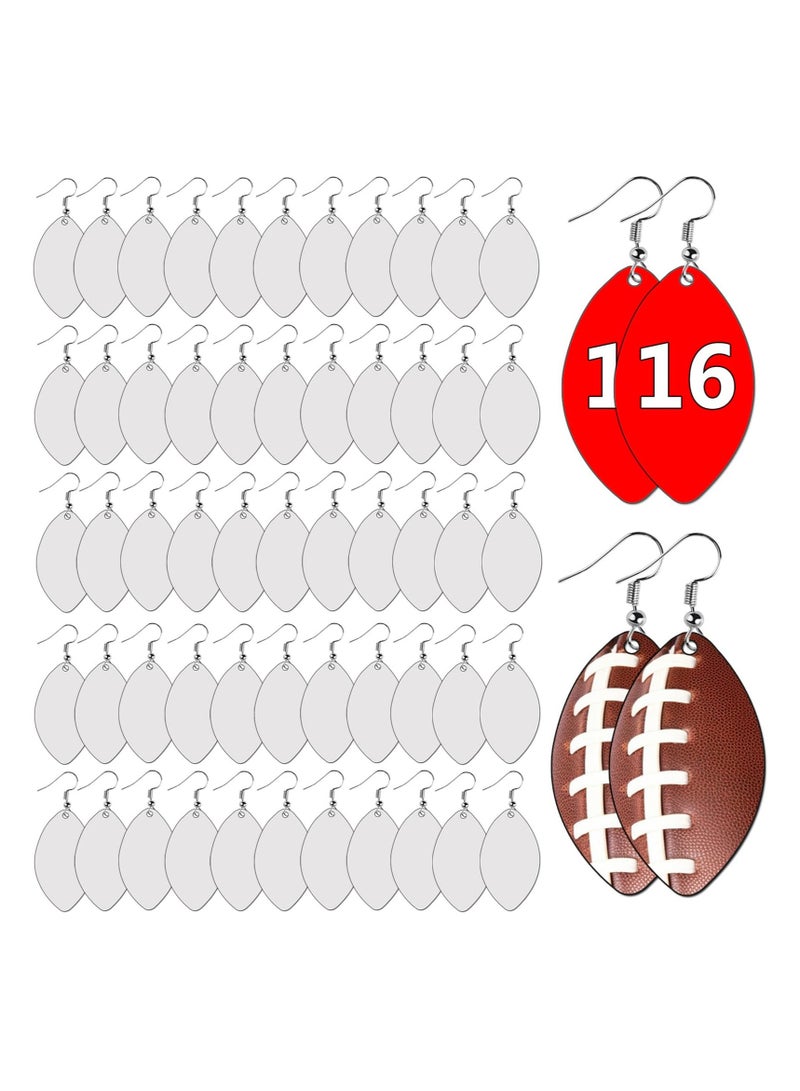 Bulk Sublimation Earring Blanks 48 Pcs Double Sided Heat Transfer Jewelry DIY Supplies for Creative Projects - Image 1