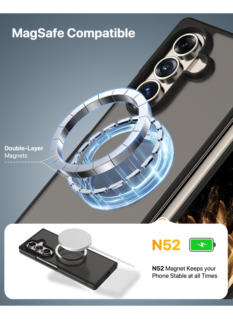 INFINYTY Samsung Fold 7 Frosted Case – Gleam (Black) Matte Back, Wireless Charging Compatible, Military-Grade Drop Protection, Translucent Frosted Back, Air Cushion Corners, Soft-Touch Finish, Scratch-Resistant, Hybrid Cover - Image 3