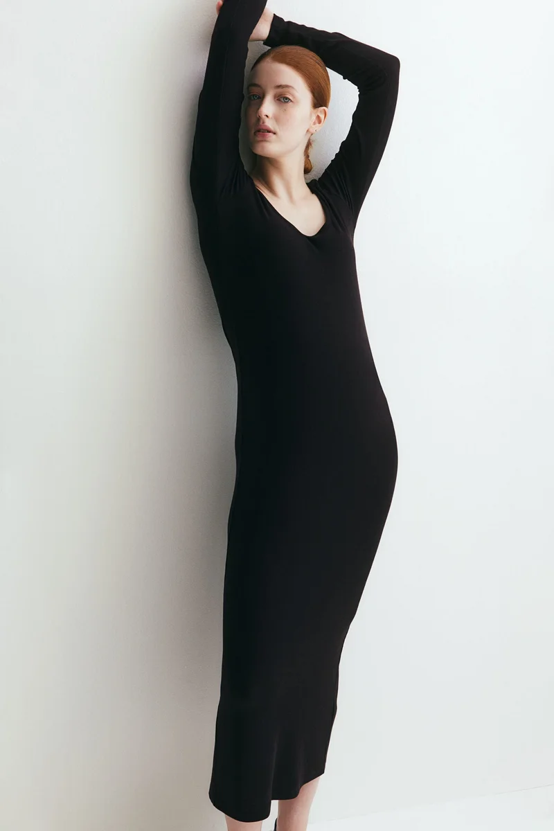 H&M MAMA Ribbed scoop-neck dress