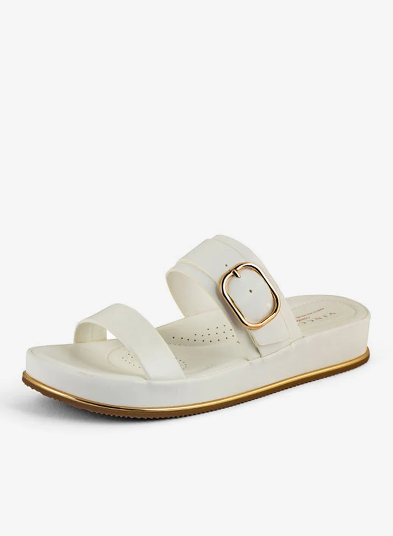 فينتشي صنادل إسفين متعددة الأشرطة للنساء