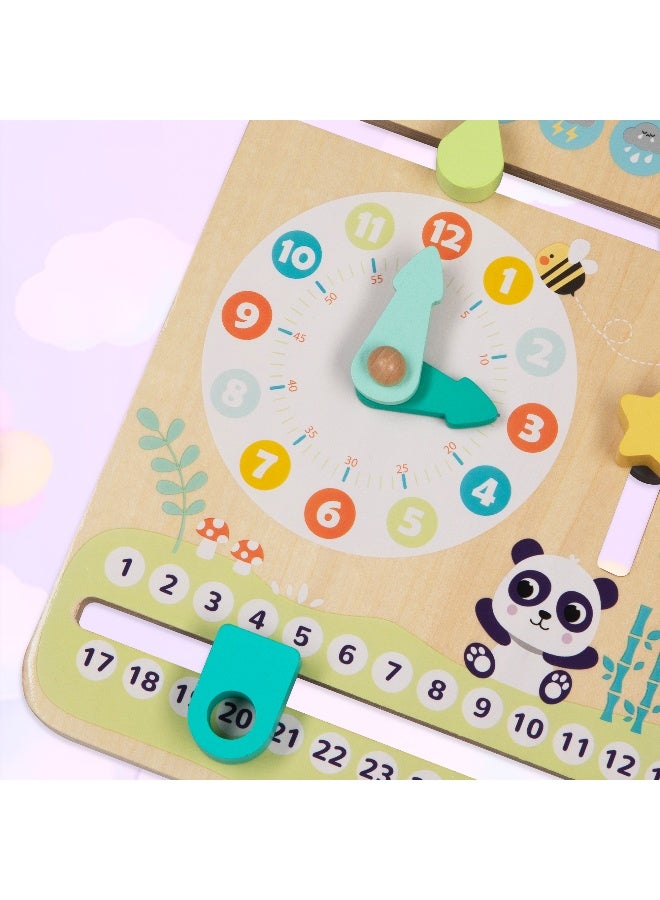 COGNIKIDS تقويمى - تقويم مزرعة مونتيسوري الخشبي للأطفال | لعبة تعليمية يومية مع الحيوانات والفصول والطقس | لعبة حائط تعليمية للأطفال الصغار ومرحلة ما قبل المدرسة (22.5 × 22.5 سم) - Image 4