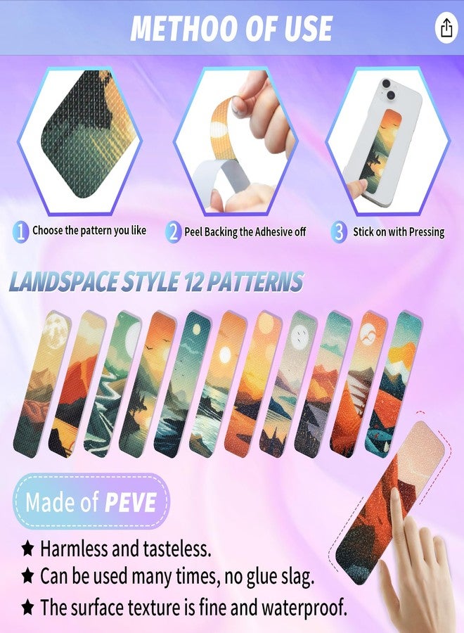 TOEMUR 36 Pcs Sensory Stickers with Different Textures - Tactile & Texture Sensory Strips for Teens and Adults - Calm Sticker, Anxiety Relief Items - Classroom Must Haves & Desk Fidget(Landscape) - Image 3