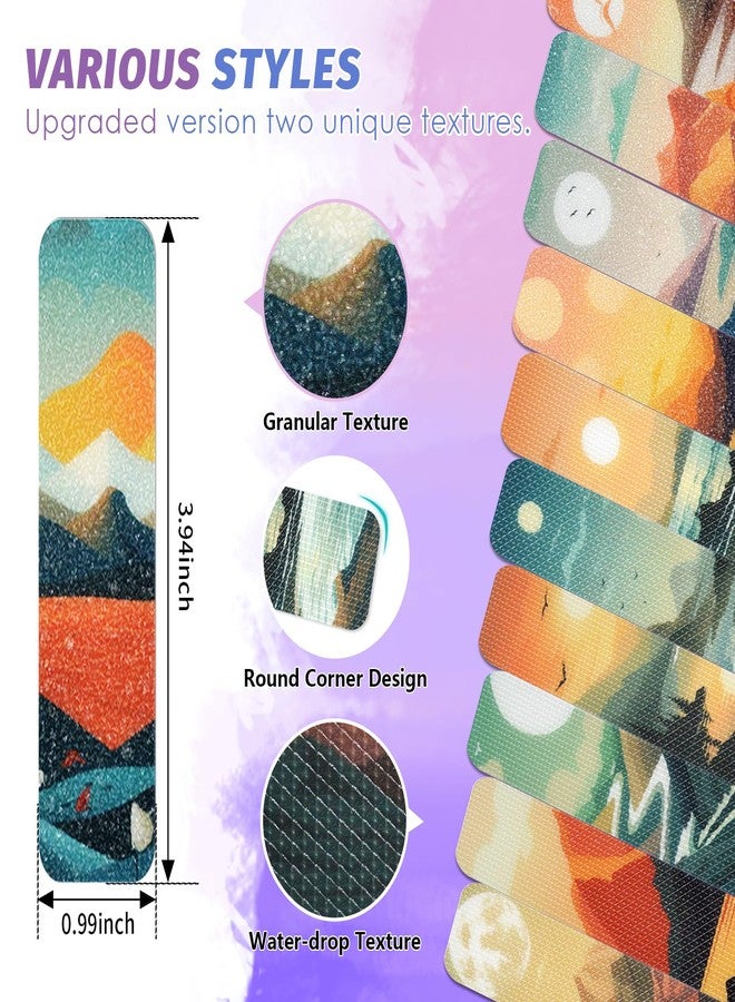 TOEMUR 36 Pcs Sensory Stickers with Different Textures - Tactile & Texture Sensory Strips for Teens and Adults - Calm Sticker, Anxiety Relief Items - Classroom Must Haves & Desk Fidget(Landscape) - Image 2
