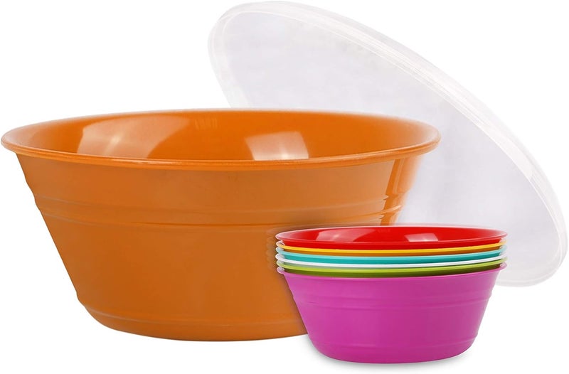 Mintra Office Mintra Home Snack Bowls Popcorn Bowl Set Orange - Image 3