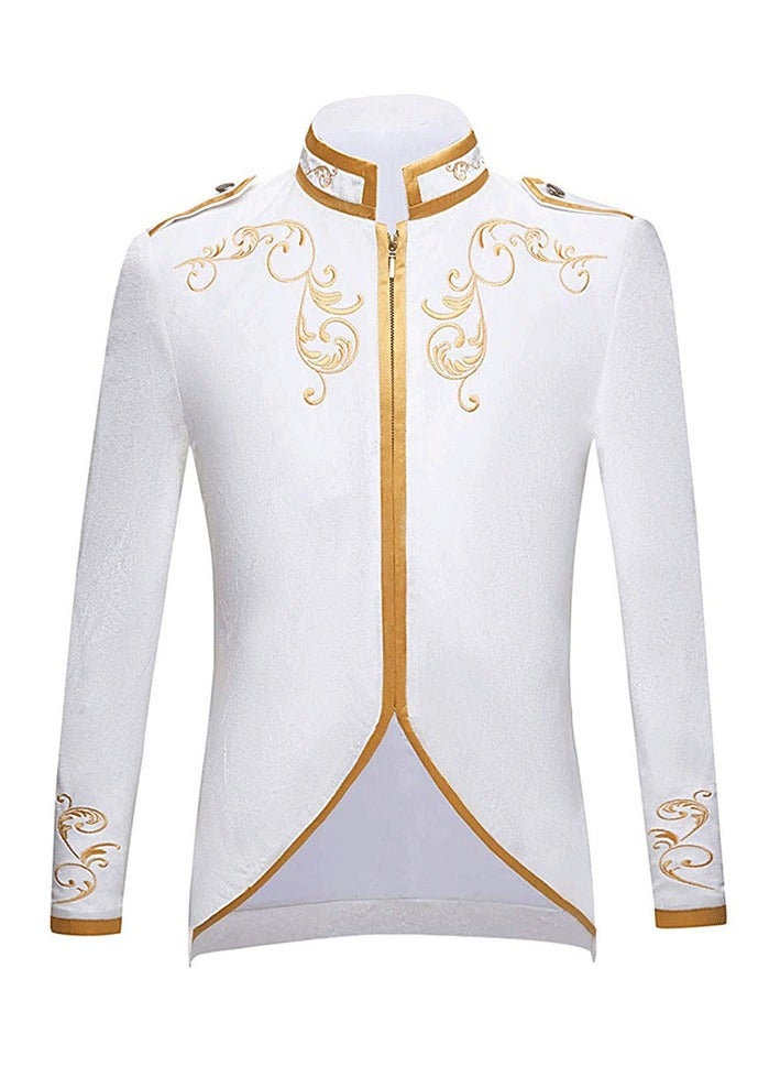 Shougu Vintage Casual Suit Embroidered Uniform Slim Fit Suit Jacket  - Image 1
