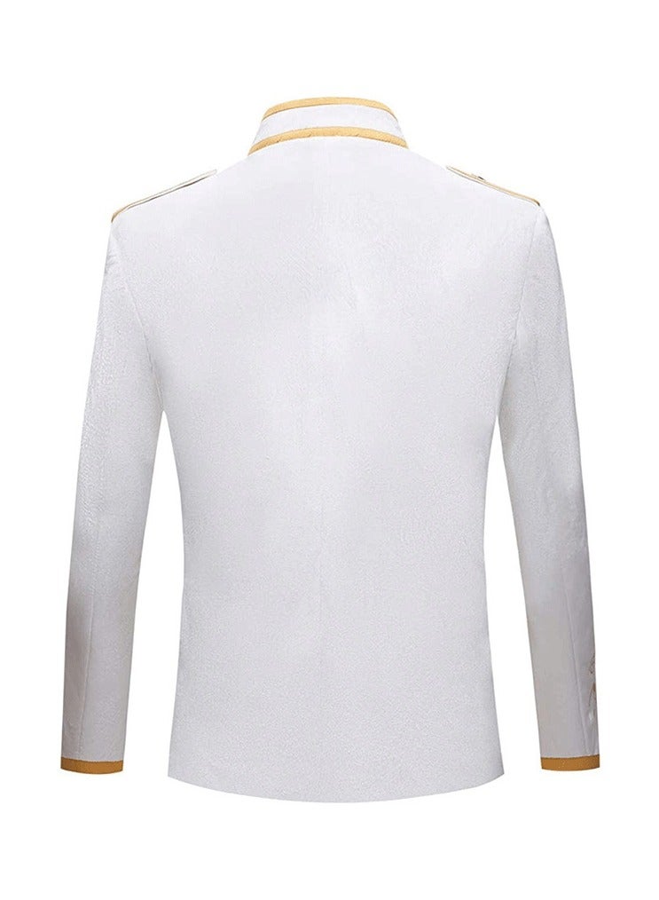 Shougu Vintage Casual Suit Embroidered Uniform Slim Fit Suit Jacket  - Image 2
