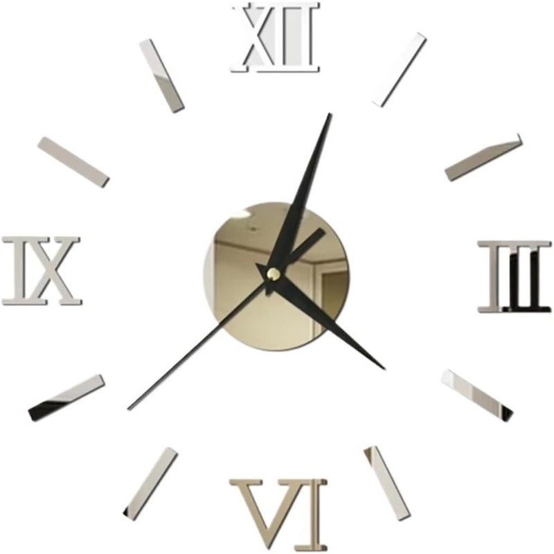 3D Mirror Wall Clock Stickers DIY Home Decoration Living Room for Living Room Office - Image 1