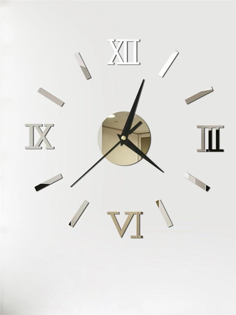 3D Mirror Wall Clock Stickers DIY Home Decoration Living Room for Living Room Office - Image 4