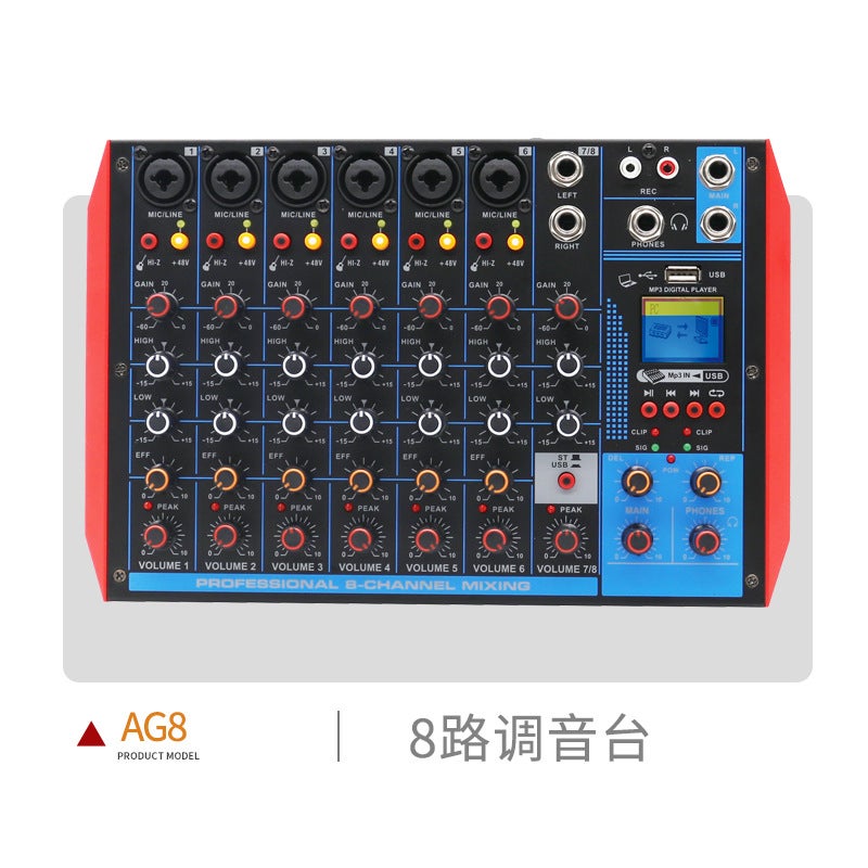 4/6/8 Channel Digital Mixer 48V Fantasy Power Supply With Bluetooth Usb Connection Performance Karaoke Home - Image 1