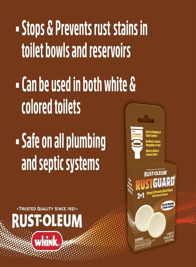 Rust-Oleum RustGuard Rust Stain Remover | Heavy-Duty Iron Stain Remover & Toilet Bowl Cleaner For White & Colored Toilets | 2 Tablet Box - Image 3