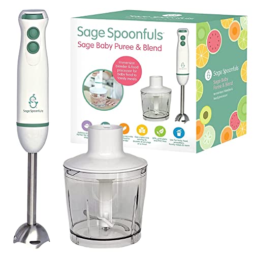 Sage Spoonfuls Baby Food Maker, Processor and Immersion Blender with Dishwasher-Safe Stainless Steel Attachments for Meal Prep & Baby-Led Weaning, White - Image 1
