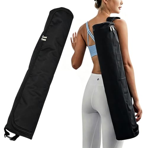 Ogetok Yoga Mat Bag Full Zip Exercise Yoga Mat Carrier Bag with Adjustable Strap Waterproof Yoga Mat Carry Bag Strap for Most Yoga Mats to Gym Class Beach Park Travel for Women Men Black - Image 1