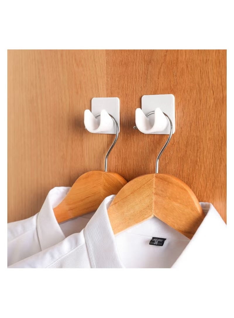 Adhesive Shower Curtain Rod Holder, 2 Pairs Curtain Rod Bracket No Drilling, Multifunction U Shape ABS Plastic Shower Rod Retainer for Bathroom Bedroom (Shower Curtain Rod Not Included)  - Image 3