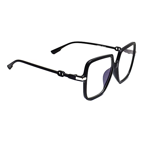 Peter Jones Square Computer Glasses for Women/Girls with Zero Power Blue Light Blocking Glare Lenses (SIZE LARGE/OVERSIZED) AG5198B - Image 4
