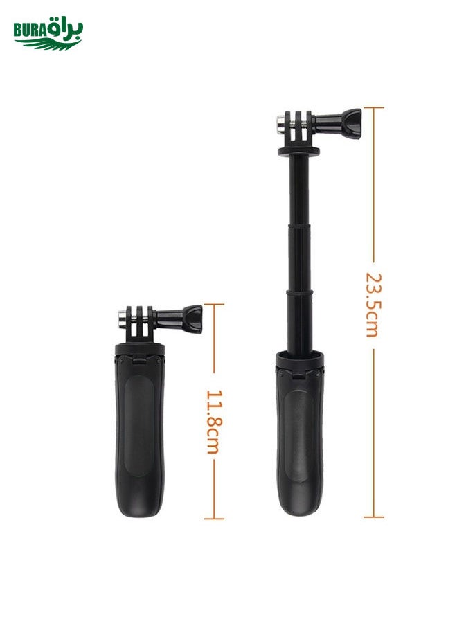 BURAQ GP446 Multifunctional Mini Fixed Tripod for GoPro, Insta360, DJI and Other Action Cameras(Black)  - Image 4