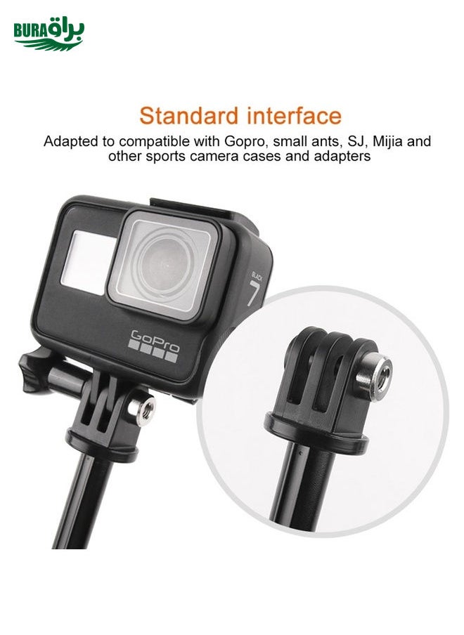 BURAQ - GP446 Multifunctional Mini Fixed Tripod for GoPro, Insta360, DJI and Other Action Cameras(Black) - Image 1