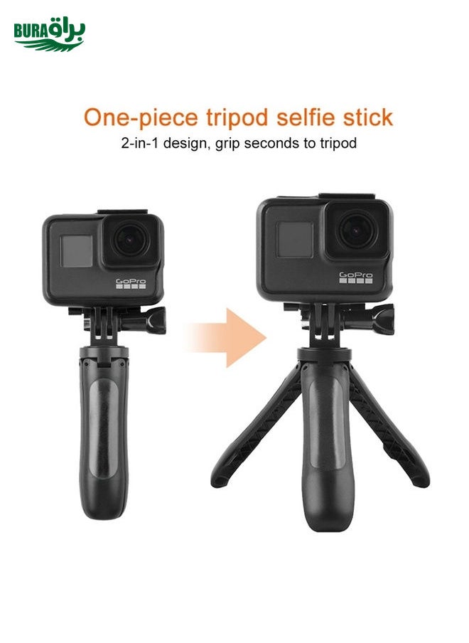 BURAQ - GP446 Multifunctional Mini Fixed Tripod for GoPro, Insta360, DJI and Other Action Cameras(Black) - Image 1