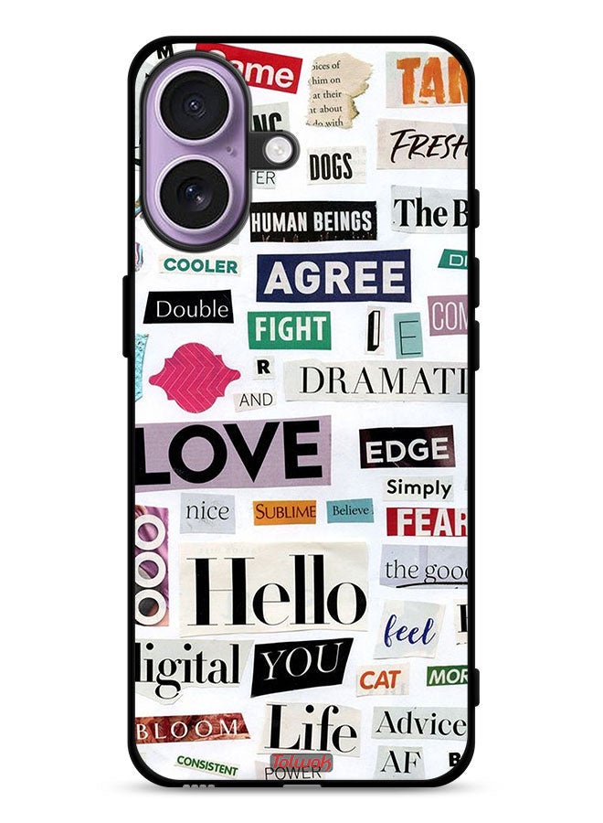 Tolwak Apple iPhone 17 Protective Case Cover Short Quotes Stickers - Image 1