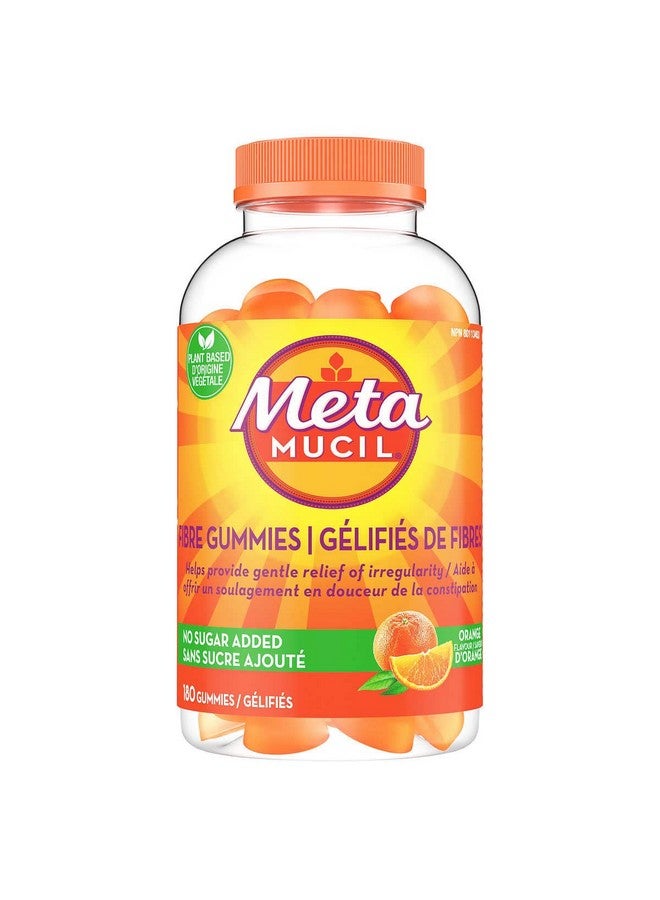 Metamucil Fibre Gummies Plant Based & No Sugar Added, Help Provide Gentle Relief of Irregularity - 180 Gummies - Image 1