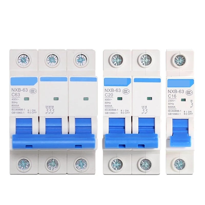 إن إكس بي ٦٣ ١أ ٣ب تيار متردد ٢٣٠ ٤٠٠ فولت قاطع دارة تركيب على سكة دين قاطع هواء مصغر منزلي - Image 2