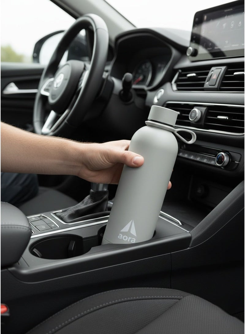 Aora 500ML Stainless Steel Water Bottle – Double-Wall Vacuum Insulated, Leak-Proof, Sweat-Free, Durable Metal Bottle for Hot & Cold Drinks – Travel-Friendly Thermos for Gym, Office, School & Outdoor - Image 4