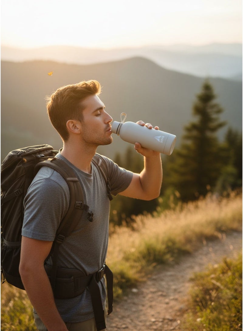 Aora 500ML Stainless Steel Water Bottle – Double-Wall Vacuum Insulated, Leak-Proof, Sweat-Free, Durable Metal Bottle for Hot & Cold Drinks – Travel-Friendly Thermos for Gym, Office, School & Outdoor - Image 3