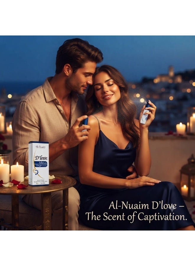 Al Nuaim D’Love (The Love) Eau de Parfum Spray Unisex 10ml | Long Lasting Romantic Floral Sweet Fragrance Mini Perfume | Elegant Love-Inspired Scent for Men & Women | Travel Size Pocket Vaporisateur - Image 2