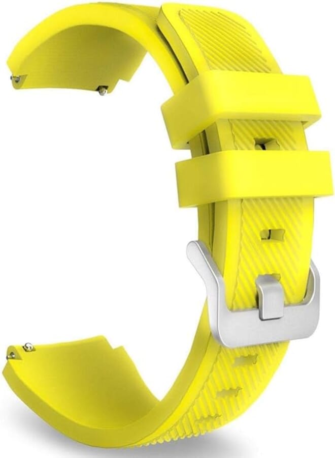 OR Gear S3 Frontier / Classic Watch Band, Soft Silicone Replacement Sport Strap for Samsung Gear S3 Frontier / S3 Classic / Moto 360 2nd Gen 46mm Smart Watch, YELLOW