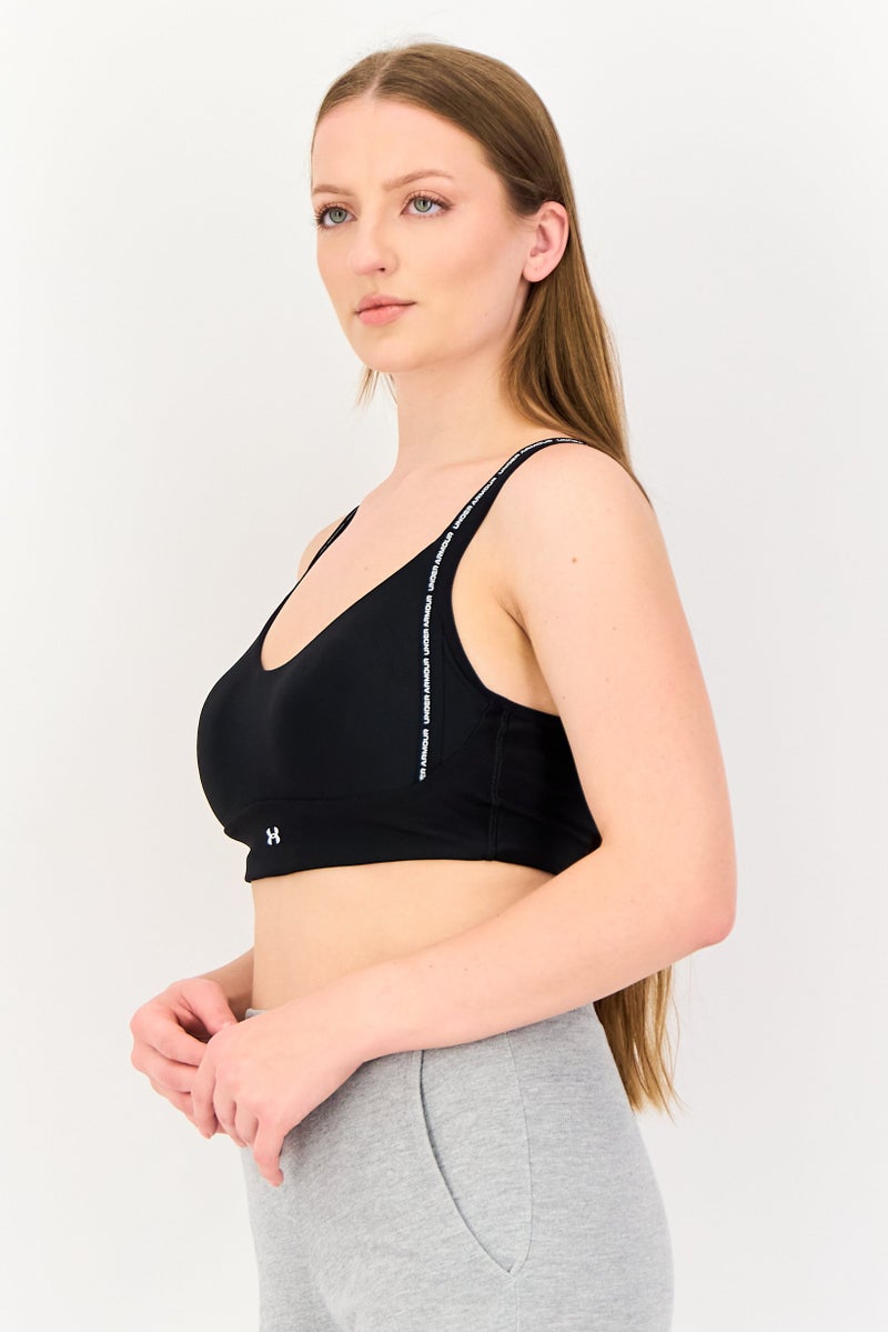 UNDER ARMOUR حمالة صدر رياضية للنساء، مناسبة للتدريب، سوداء - Image 2