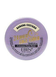 EBIN NEW YORK 24 Hour Argan Oil Edge Tamer Refresh (0.5oz/ 15ml, Banana Custard) | Extreme Firm Hold, Smooths & Tames Frizz | No Flaking or Drying | High Shine, Long Lasting, All Hair Types, Styling Gel.  - Image 1