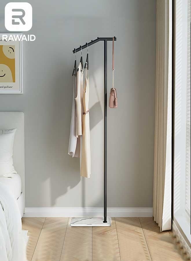 RAWAID Metal Black Coat Racks, 7 Shaped Coat Hanger Stand, Modern Coat Tree with 7 Hooks, Coat Stand with Marble Base for Entryway, Bedroom, Living Room, Office - Image 3