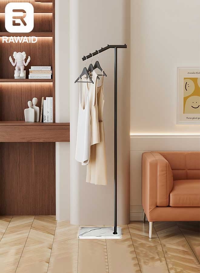 RAWAID Metal Black Coat Racks, 7 Shaped Coat Hanger Stand, Modern Coat Tree with 7 Hooks, Coat Stand with Marble Base for Entryway, Bedroom, Living Room, Office - Image 4