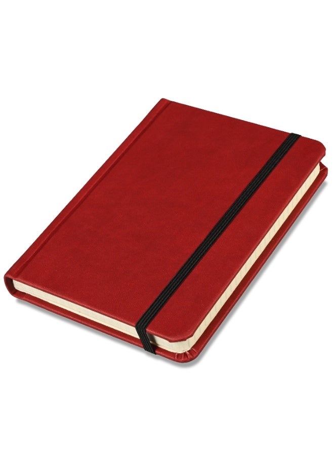 FIS 120-Sheets Italian PU Notebook A6, 5mm Square, Maroon - FSNB5M1604  - Image 1