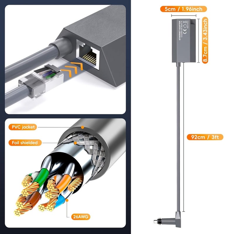 محول إيثرنت عالي السرعة من الجيل الثاني (RJ45) لموصل Starlink V2 - Image 2