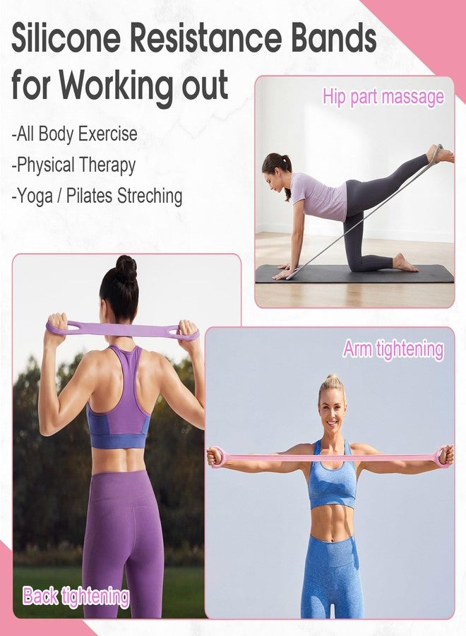 Soulchen 5 Pack Figure 8 Resistance Bands with Handles 10 Lbs-25 Lbs-35 Lbs-40 Lbs-50 Lbs Elastic Bands for for Arm and Shoulder Stretch, Workout for Women Men(Color Scheme 2,Classic) - Image 3