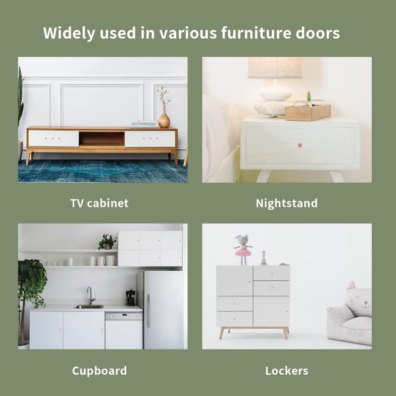 Oedema Wood Unfinished Cabinet Knobs Mini Wooden Drawer Handle Knobs Furniture Door Pull Knobs 0.69""?0.55""  20Pcs With Screws - Image 4